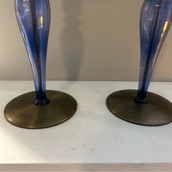 BUNDLE - Set of 2 - Unique Vintage Tea Light Candle holder’s Lovely Colours - Picture 6 of 15